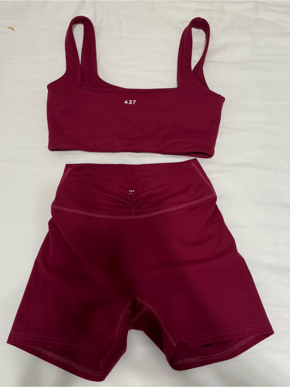 437 Active Raspberry Scrunch Shorts and 2 in 1 Bra